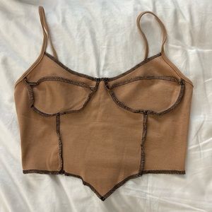 Exposed Seams / Stitching Crop / Loungewear Tank